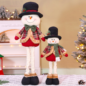 DAMAI Nuevas Decoraciones Navideñas Telescópicas, Adornos Navideños a Cuadros, Muñecos de Reno de Patas Largas, Muñecos de Nieve, Decoraciones Navideñas - Product Image 5