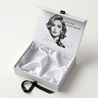 Boîte en papier rigide à fermeture magnétique avec logo personnalisé pour l'emballage de perruques, d'extensions de cheveux, de lots de cheveux, boîte cadeau pour voyage