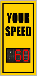 Panneau de signalisation routière LED solaire avec radar de limitation de vitesse, affichage LED, signalisation routière portable, signalisation de vitesse par radar - Product Image 3