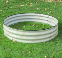 Grand kit de jardinage surélevé pour arbre à bricoler, feuille géante de style design galvanisé, lit de plantation en pot d'inspiration européenne, carton emballé
