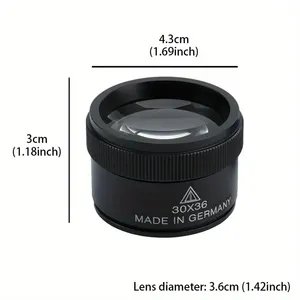 Loupe de poche pour bijoux 30x36mm, loupe de bijoutier, loupe pour la réparation de montres et de bijoux, lentille optique monoculaire - Product Image 2
