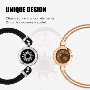 Braccialetti <span class=keywords><strong>Smart</strong></span> Bluetooth in Pelle di Marca con Acciaio Inossidabile 316, Bracciali Touch a Lunga Distanza per Coppie, Set Regalo - Product Image 3