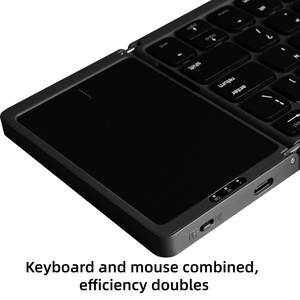 BT Foldable <b>Keyboard</b> with Touchpad Wireless <b>USB</b> Type C Charging port Mini <b>keyboard</b> for Tablet Phone - Product Image 3