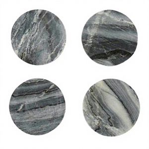 Unique Coasters Plates White & Black Marble Tea Cup Mats Pads Modern Style Trendy Design Square Household Dinnerware Coaster - Product Image 1