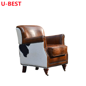 <span class=keywords><strong>Fauteuil</strong></span> en cuir coloré de luxe U-Best, style américain antique, canapé en cuir <span class=keywords><strong>patchwork</strong></span>, <span class=keywords><strong>fauteuil</strong></span> à cigares à vendre - Product Image 6