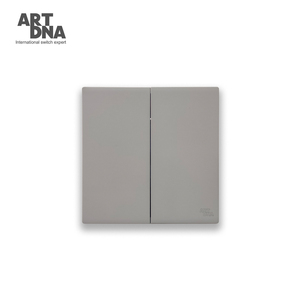 Interrupteur mural moderne de luxe ARTDNA, 2 gangs, 1 voie, IP20, qualité PC ignifuge, norme britannique, garantie 12 ans, CE ROHS - Product Image 1