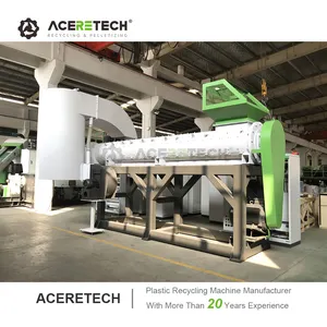 AWS-PET Automatische Afval Plastic Pet-fles Recycling Wassen Plant Huisdier Plastic Fles Bodem Beugels Crusher Sorteren Machine