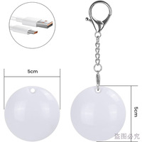 Lampe de sac à main portable à capteur tactile LED avec chargement Type-C, porte-clés lumineux, cadeau pour femme