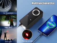 Gonfleur de pneus numérique portable double alimentation, capacité de la batterie 6000 mAh, avec ou sans fil, lumière LED, batterie externe pour voitures et vélos