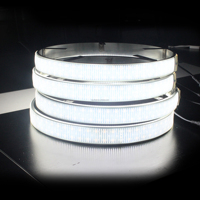 10 rangées feux de roue simple face LED anneaux de roue lumière haute intensité blanc pur feux de roue de voiture pour camion pick-up tout-terrain