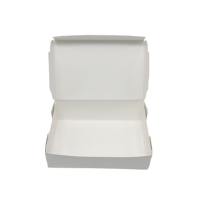 Petite boîte en carton blanc <span class=keywords><strong>truffe</strong></span> chocolat <span class=keywords><strong>du</strong></span> désert avec doublure en papier et fermer votre boîte personnalisée pour la livraison à emporter dans le désert - Product Image 4