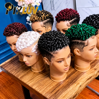 Perruques Courtes Pixie de 10 Pouces en Cheveux Humains, Perruques Afro Bouclées, Perruques Pixie Entièrement en Dentelle, Couleur Naturelle pour Femmes Noires