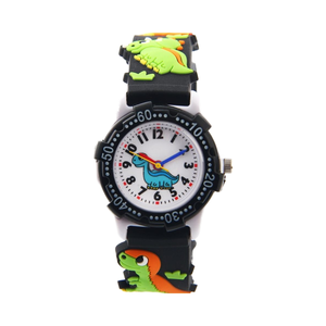 Ele นาฬิกาข้อมือควอตซ์ซิลิโคนลาย<span class=keywords><strong>การ์ตูน</strong></span>สำหรับเด็ก, หน้าปัด3D กันน้ำขนาด28มม. แบตเตอรี่ขนาด18-24เดือนของขวัญคริสต์มาสสำหรับเด็ก - Product Image 1