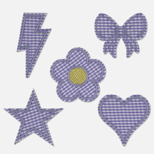 Toppe Adesive Personalizzate a Forma di Stella, Cuore, Fiocco e Fiore, Cucite a Mano, con Logo Personalizzato - Product Image 4