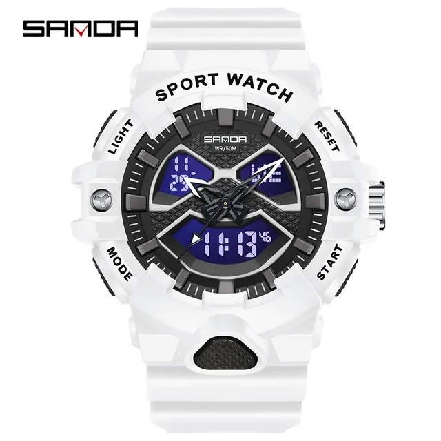 Sanda 3150 Top Brand Men's Watches 5BAR Waterproof Shock Resistant Male Clock Relogio Masculino Digital Sport Watch