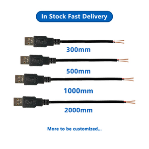 2 <strong>Core</strong> 4 <strong>Core</strong> USB Flip Male Connector Single Male USB Power Cable Pure Copper USB Semi Finished Product Factory Direct Supply - Product Image 5