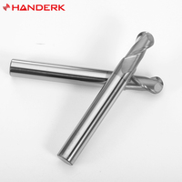 Juego de fresa de extremo plano de carburo de tungsteno HRC45 4F resistente al desgaste HANDERK con revestimiento para herramienta de corte CNC