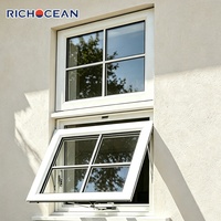 Ventana Exterior RICHOCEAN de Fábrica, 6063 T5, de Aluminio Francés, con Rejilla, Aislamiento Térmico y Doble Acristalamiento