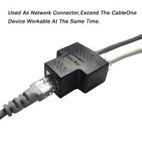 RJ45 kablo konnektörü ile 8P8C bei altın LAN Ethernet adaptörü 8P8C genişletici tak 1 2 kadın ağ Splitter korumalı