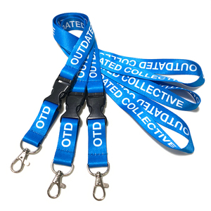 Lanière détachable <span class=keywords><strong>bleu</strong></span> marine simple personnalisée Lanière de sangle de cou à dégagement rapide avec boucle détachable - Product Image 4