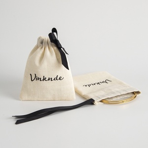 Bolsas de Regalo Ecológicas de Lona con Cordón para Joyería, Bolsas de Embalaje de Algodón para Anillos, Relojes, Pendientes, con Impresión de Logotipo Personalizado - Product Image 2