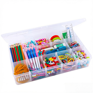 Boîte de rangement en plastique transparente personnalisable avec séparateurs amovibles <span class=keywords><strong>pour</strong></span> bijoux, perles, matériel de pêche, organisateur - Product Image 4