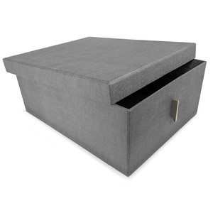 Textile <b>wardrobe</b> organizer <b>box</b> 300x400 h200 anthracite - Product Image 2