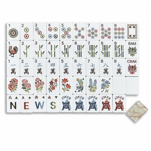 Juego de Mahjong de Acrílico de 4 Capas en Colores Claros, Mahjong Americano con Números en Inglés, Fichas de Mahjong Estilo Americano - Product Image 2