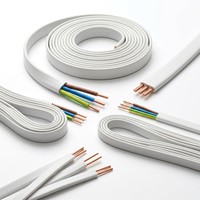 300V BVVB 3-adriges Flachkupferkabel mit PVC-Isolierung und PVC-Ummantelung, 4 AWG, Gebäude-Elektrokabel, IEC-Kabel, Hausverdrahtung