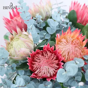 ISEVIAN ткань king protea цветок искусственный цветок protea king protea цветок для домашнего и свадебного декора
