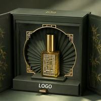 Frasco de Perfume Recargable de 15 ml, de Vidrio Dorado, Rectangular, con Rodillo, Varilla Aplicadora y Pulverizador, Tres Opciones de Aplicación, Tamaño de Viaje