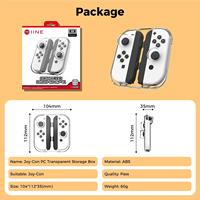 L875 casing pelindung transparan untuk Nintendo Switch, Handel LED, cangkang kristal, anti debu, penyerapan magnetik, rembes tinggi