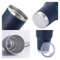 Taza de Viaje de Acero Inoxidable de 20oz/30oz con Logotipo Personalizado, Doble Pared, Aislada al Vacío, con Tapa y Recubrimiento en Polvo