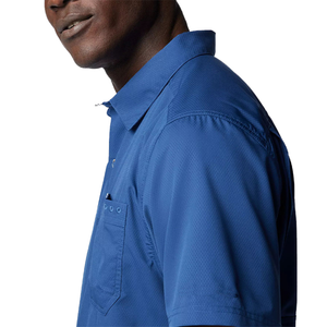 Chemise de pêche à manches courtes boutonnée, de haute qualité, à séchage rapide, pour la pêche en plein air, chemises <span class=keywords><strong>Columbia</strong></span>, protection UV - Product Image 3