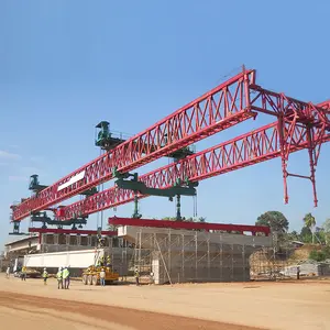 180 ton çift kafes t tipi kiriş başlatıcısı montaj kiriş başlatılması vinç köprü üreticisi
