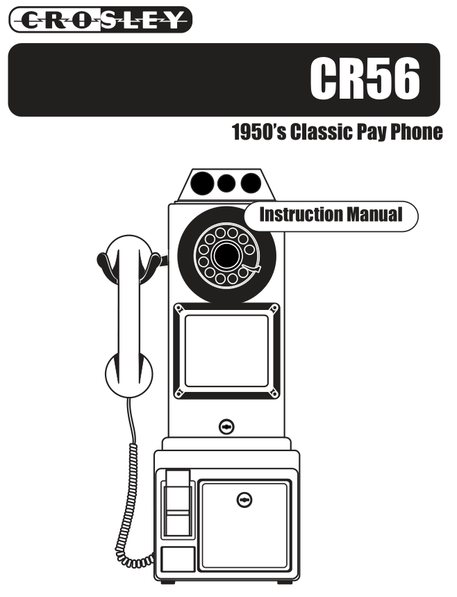 Crosley 1950 Classic Pay Phone - Unique Antique Telephone
