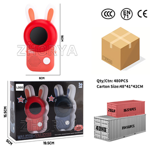 Zhorya 2 pièces Mini talkies-walkies <span class=keywords><strong>Interphone</strong></span> Radio pour enfants 3Km Transmission émetteur-récepteur jouets interactifs pour les enfants - Product Image 6