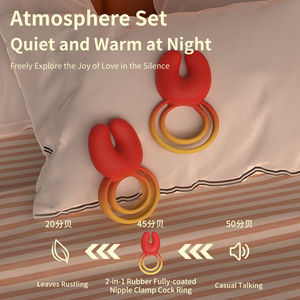 2-in-1 tepelklem cockring vibrerende tepelklem mannelijke beste cockrings cockring voor koppels - Product Image 6