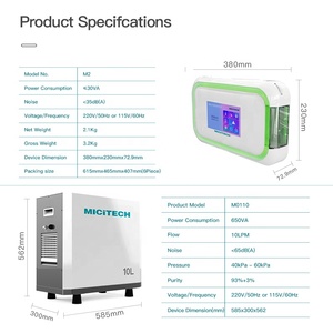 <span class=keywords><strong>MICiTECH</strong></span> usine d'oxygène portable 10l 20l 30l 40l 50l 60l appareil générateur d'oxygène de oxigeno 10lpm <span class=keywords><strong>concentrateur</strong></span> d'oxygène - Product Image 4