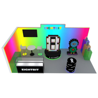 Stand d'exposition modulaire en tissu 10-20 avec toile de fond LED, stand standard pour foire et exposition