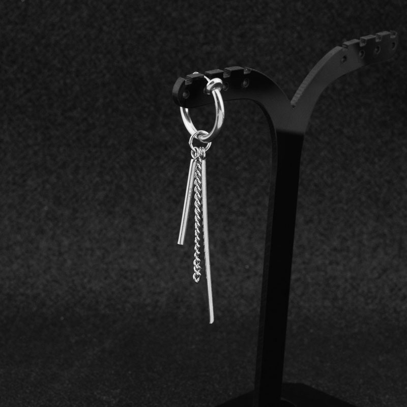 E021-Silver 2 (no ear hole earring)