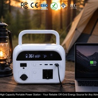 Station d'alimentation portable 500W, générateur solaire 345Wh avec prise AC pour le camping en plein air, la randonnée, l'alimentation d'urgence