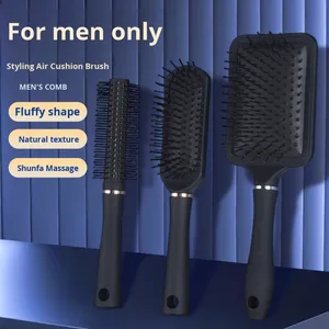 Nuevo Peine Cuadrado Grande de Moda Iónico Negro para Hombre, con Función de Masaje con Cojín de Aire, Impermeable, de Plástico, para Peinar el Cabello - Product Image 4
