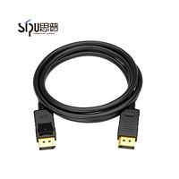 Câble SIPU DP vers USB avec gaine en PVC, conducteurs plaqués or, blindage par feuille métallique pour ordinateur, prise en charge de la résolution 4K/8K