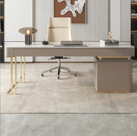 Bureau simple et moderne, combinaison table et chaise, nouveau bureau de direction chinois, bureau blanc de président, mobilier de bureau de gestionnaire