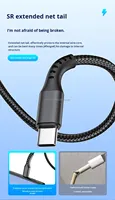 Naylon Örgülü Kılıflı ve Saf Bakır İletkenli USB Type-C Hızlı Şarj Veri Kablosu (Cep Telefonları ve Tabletler için)