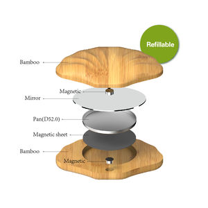 Wadah parfum padat Magnet kosong isi ulang kayu bambu alami kemasan Balsem aroma kosmetik dapat terurai - Product Image 6