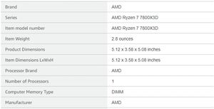 Am5 r7 7800x 3d cpu <span class=keywords><strong>8</strong></span> कोर डेस्कटॉप कंप्यूटर के लिए 16 थ्रेड प्रोसेसर - Product Image 6