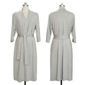 Vestaglia <span class=keywords><strong>da</strong></span> <span class=keywords><strong>Notte</strong></span> Ultra Morbida per Donna in <span class=keywords><strong>Viscosa</strong></span> di Bambù, Accappatoio Traspirante - Product Image 1