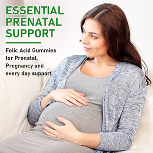 Improve Immunity Folic Acid Gummies Pregnancy Folic Acid Raspberry Flavor <b>Supplement</b> Gummies Supporting Fetal Development - Product Image 4
